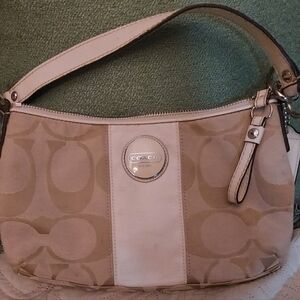Coach Tan and Cream Women's Small Bag